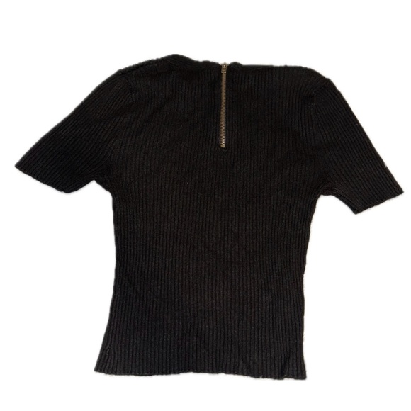 Black Ribbed Top - Picture 2 of 2